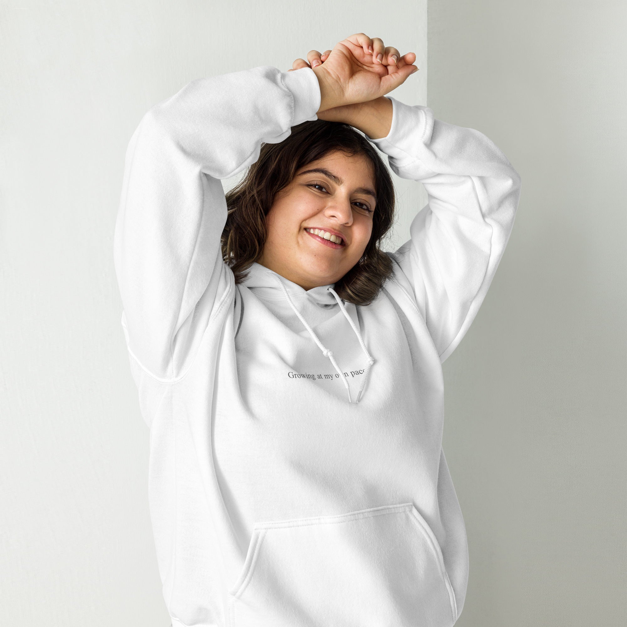 Wild Lines Wild One hoodie detail — bold ink illustration on soft fabric, Atme