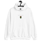 Tulips botanical hoodie front view — illustrated art clothing by Atme