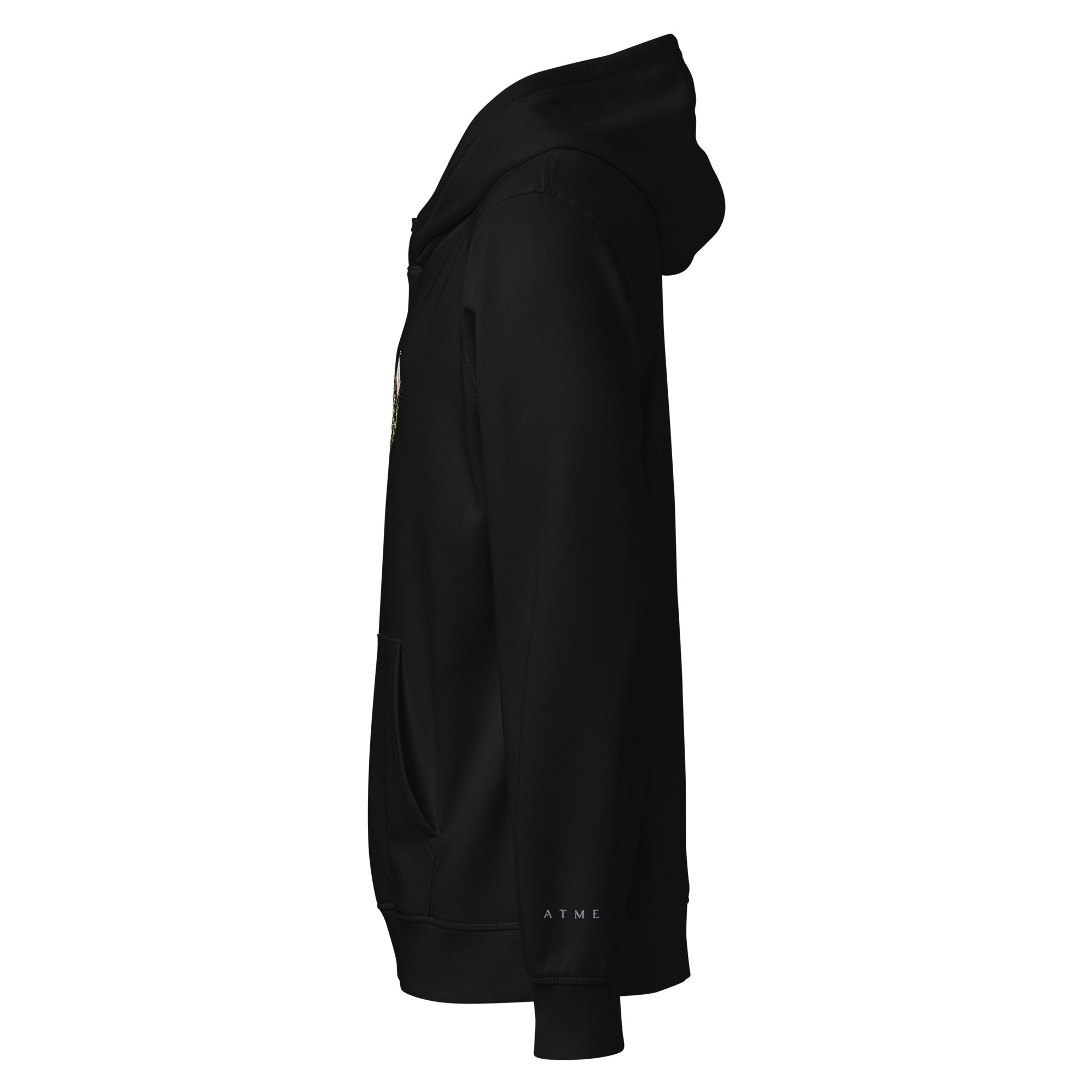 Botanical Lily organic hoodie — artist-drawn illustration, Wild Lines by Atme