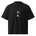 Illustrated botanical oversized tee — Lily design, Wild Lines by Atme