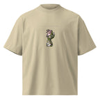 Hand-drawn Lily oversized tee — original botanical design, Wild Lines by Atme