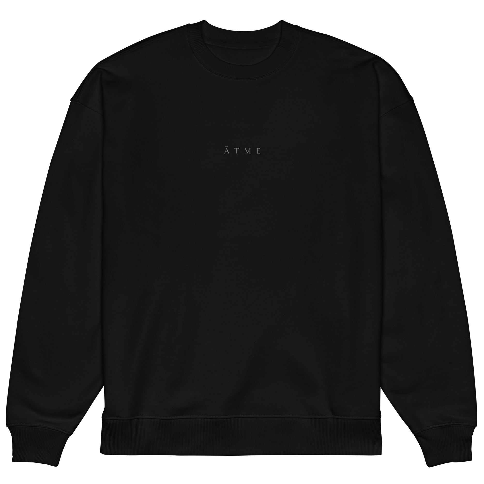 Organic cotton sweatshirt detail — woven label, ĀTME Original by Atme