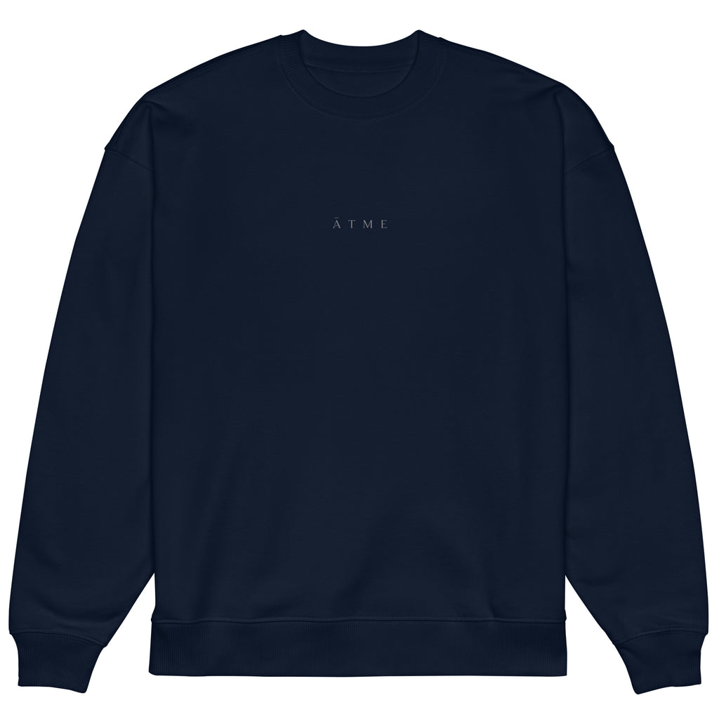 Men’s organic oversized sweatshirt — minimal design, ĀTME Original by Atme