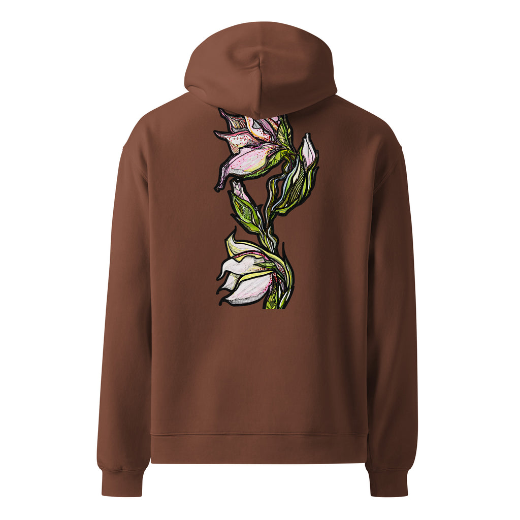 Lily botanical illustration, unisex hoodie — independent art brand Atme