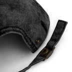 Hand-drawn Wild Lines print on embroidered cotton twill cap — original art by Atme