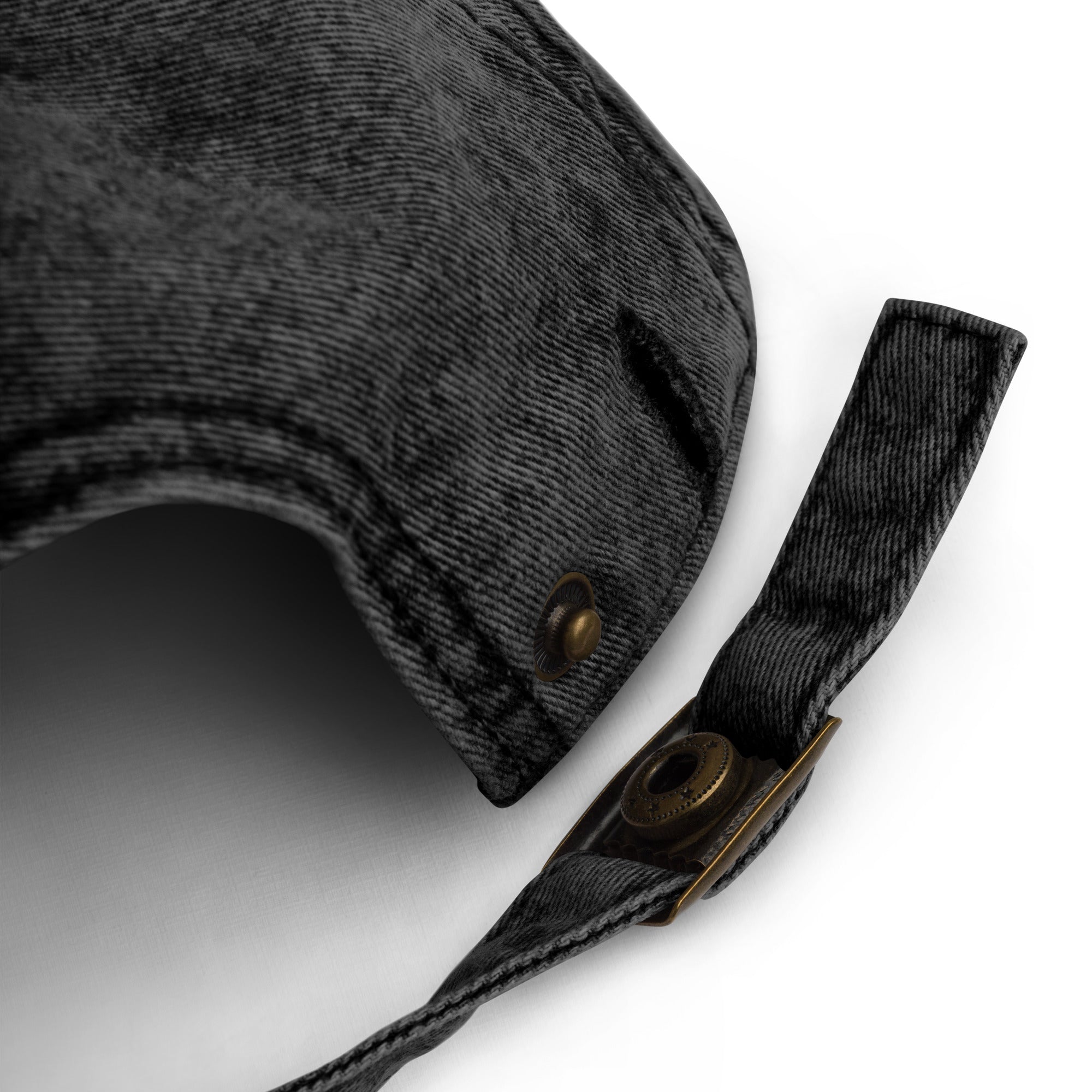 Hand-drawn Wild Lines print on embroidered cotton twill cap — original art by Atme