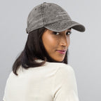 Hand-drawn Wild Lines print on embroidered cotton twill cap — original art by Atme