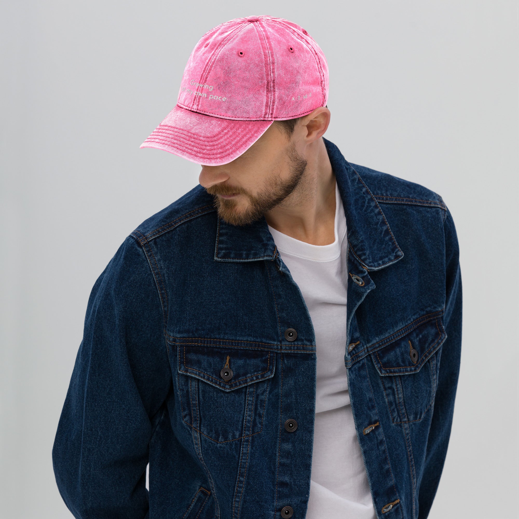 Embroidered cotton twill cap featuring original Wild Lines artwork — Atme independent art brand