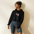 Amaryllis crop hoodie — hand-drawn botanical illustration, Wild Lines by Atme
