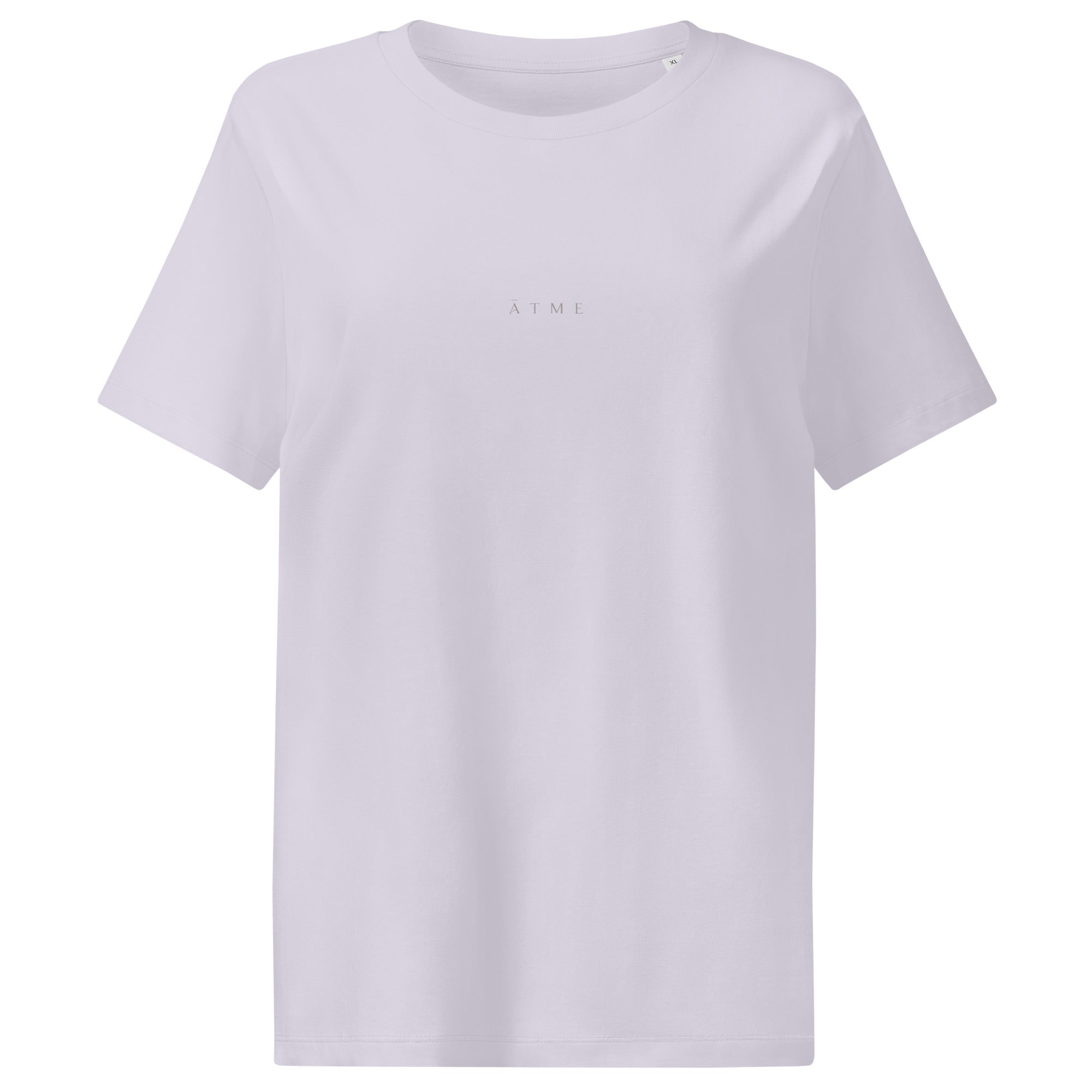 Organic cotton t-shirt detail — woven label, ĀTME Original by Atme