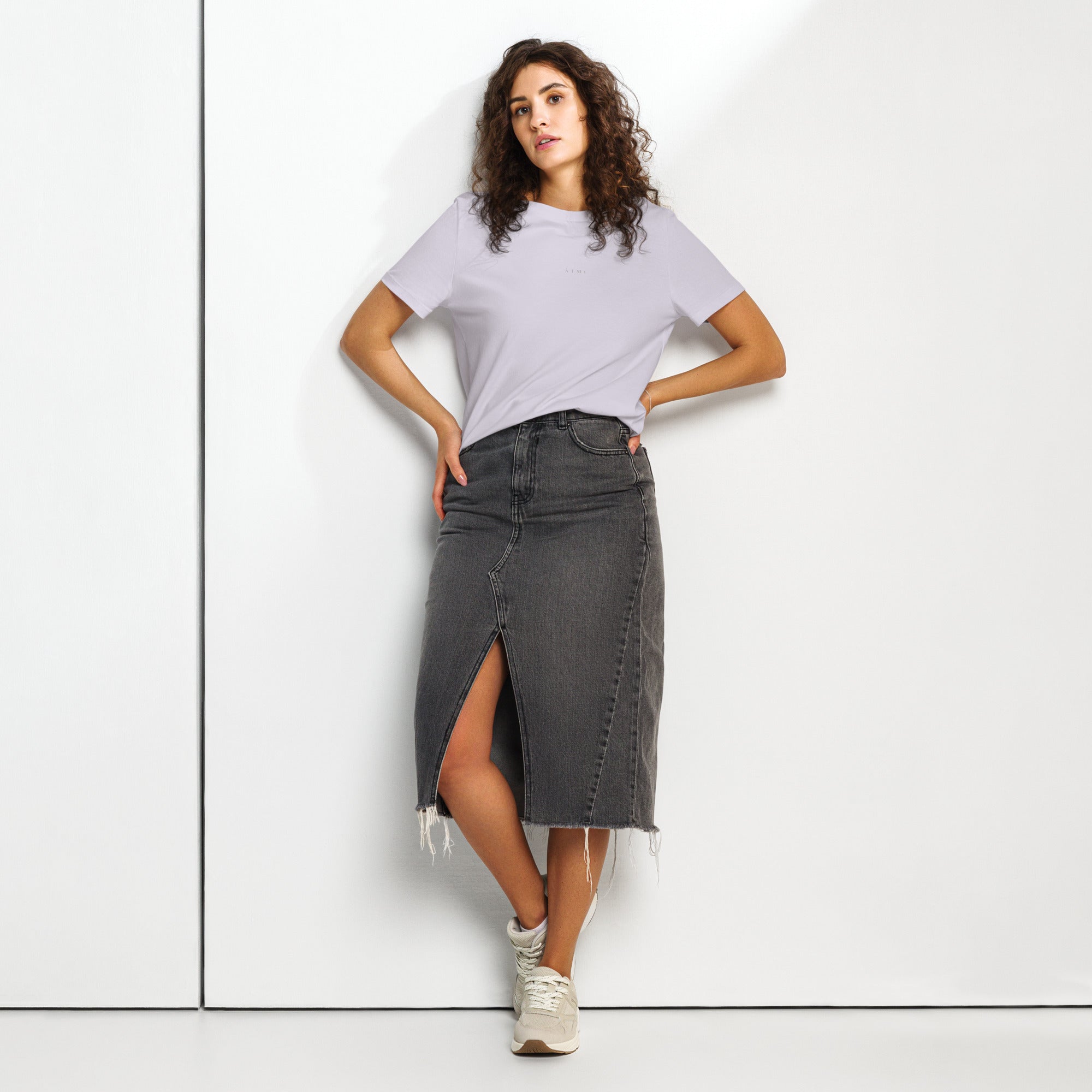 ĀTME organic tee side view — clean cut, ĀTME Original by Atme